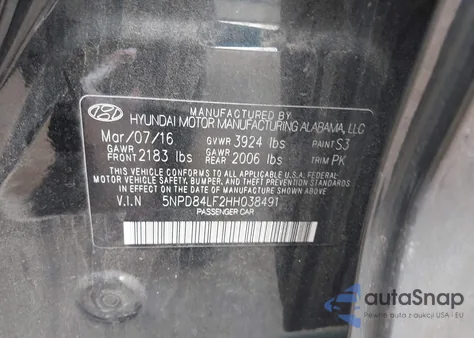 2017 Hyundai Elantra Se from USA, damaged, VIN 5NPD84LF2HH038491